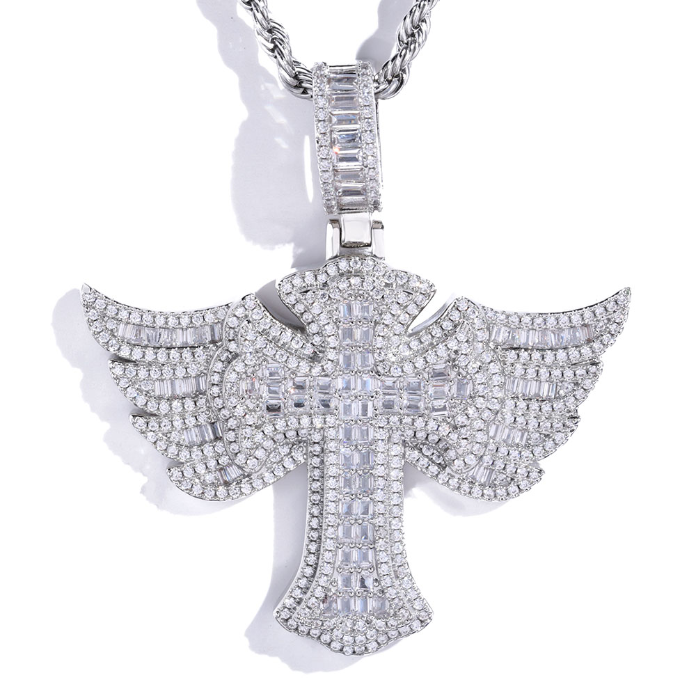 Hip hop cheio de diamante 18k  - Cross Pendant Necklace Gold avaliação e preço