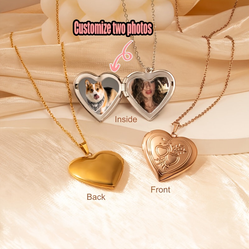 Colar Personalizado com Foto 1 - Heart Locket Necklace Photo avaliação e preço