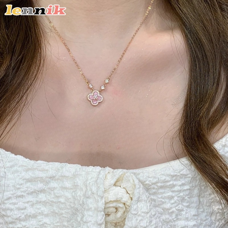 Colar de concha rosa, pingente - Layered Pendant Necklace Aesthetic avaliação e preço